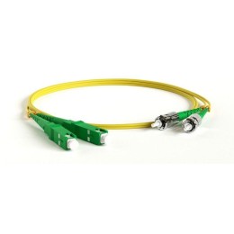 Патч-корд FC-D2-9-SC/AR-ST/AR-H-1M-LSZH-YL волоконно-оптический (шнур) SM 9/125 (OS2) ST/APC-SC/APC