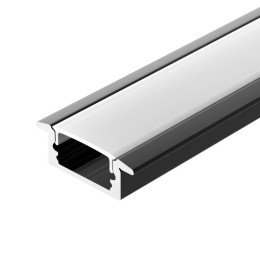 Профиль LINE-2308-F-2000 ANOD BLACK 2м алюм. Arlight 040301