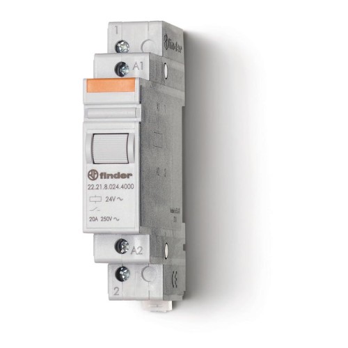 Контактор модульный 1NO 20А AgSnO2 110В AC 17.5мм IP20 опции: нет FINDER 222181104000