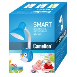 Светильник KD-380 С06 настол. "Сова" 230В 40Вт E27 син. Camelion 12605