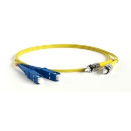 Патч-корд FC-D2-9-SC/UR-ST/UR-H-1M-LSZH-YL волоконно-оптический (шнур) SM 9/125 (OS2) ST/UPC-SC/UPC