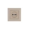 Розетка 1-м Karea RIZZ без заземл. крем Makel 88010022