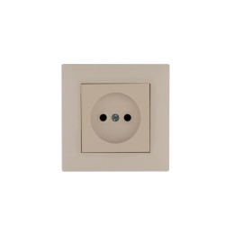 Розетка 1-м Karea RIZZ без заземл. крем Makel 88010022
