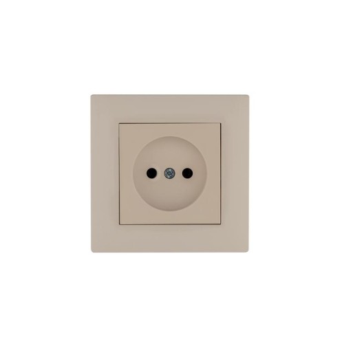 Розетка 1-м Karea RIZZ без заземл. крем Makel 88010022
