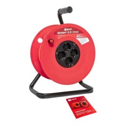 Удлинитель на катушке 4х40м без заземл. 6А IP20 Атлант 2.0 1.3кВт ПВС 2х0.75 PROxima EKF UKA02-06-27