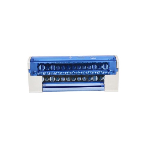 Шина на DIN-рейку в корпусе (кросс-модуль) ШНК 2х15 L+PEN IEK YND10-2-15-125