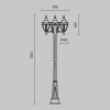 Светильник Rivoli 3х60Вт E27 IP44 садово-парковый Maytoni O026FL-03B