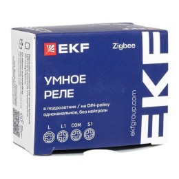 Реле умное в подрозетник 1-канальное Zigbee Connect Select без нейтрали EKF ssh-1g-zb-nn