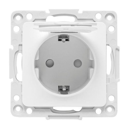 Розетка 1-м СП Стокгольм 16А IP44 с заземл. защ. шторки с крышкой механизм бел. PROxima EKF EYR16-02