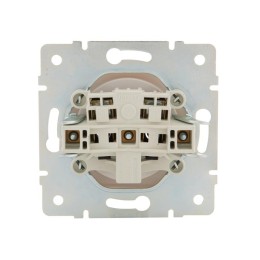 Розетка 1-м СП Karina 16А IP20 без заземл. термопласт механизм жемчуж./бел. перламутр. LEZARD 707-30