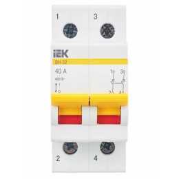 Выключатель нагрузки (мини-рубильник) 2п 40А ВН-32 KARAT IEK MNV10-2-040