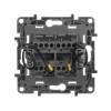 Переключатель 2-кл. СП Etika Plus 10А IP20 250В 10AX с подсветкой безвинтов. зажимы механизм антраци