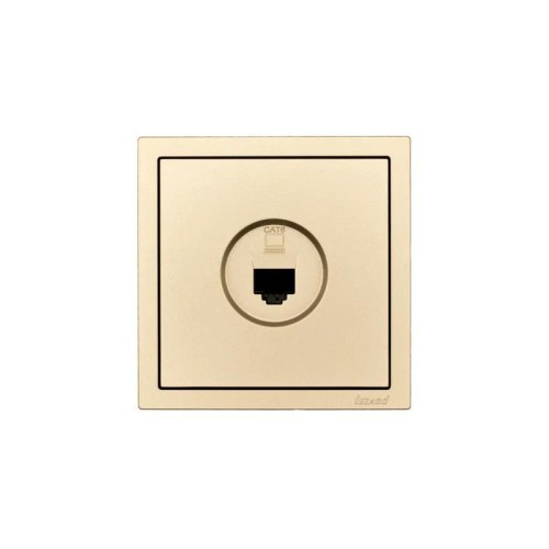 Розетка компьютерная 1-мест. СП ZIMA IP20 зол. LEZARD 704-3688-140