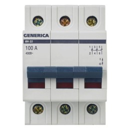 Выключатель нагрузки (мини-рубильник) 3п 100А ВН-32 GENERICA MNV15-3-100