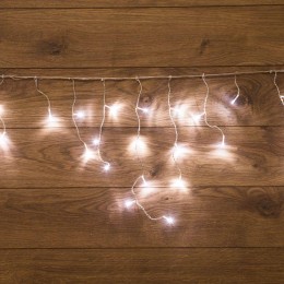 Гирлянда светодиодная "Айсикл" (бахрома) 1.8х0.5м 48LED бел. 4.1Вт 230В IP20 провод прозр. Neon-Nigh