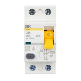 Выключатель дифференциального тока (УЗО) 2п 25А 10мА тип AC ВД1-63 KARAT IEK MDV10-2-025-010