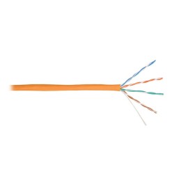 Кабель витая пара U/UTP кат.5E 4х2х24AWG solid LSZH нг(А)-HFLTx оранж. (уп.305м) NIKOLAN NKL 4100C-O