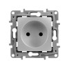 Розетка 1-м СП Etika 16А IP31 250В 2P без заземл. защ. шторки немецк. стандарт винтов. клеммы механи