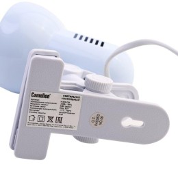 Светильник H-035 прищепка 220В 40Вт метал. бел. Camelion 7198