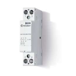 Контактор модульный 2NC 32А AgNi 240В AC/DC 17.5мм IP20 опции: мех.индикатор FINDER 227202301410PAS