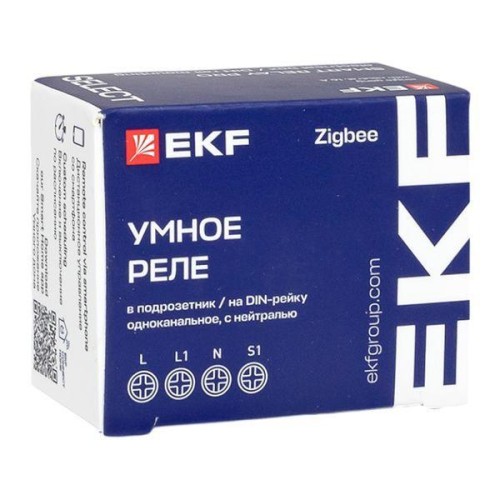 Реле умное в подрозетник 1-канальное Zigbee Connect Select 16А с нейтралью EKF PRO ssh-1g-zb-pro