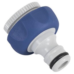 Штуцер резьбовой с переходником 12мм-19мм (1/2-3/4) внутр. резьба. пластик. TPR (20/200) Green Apple