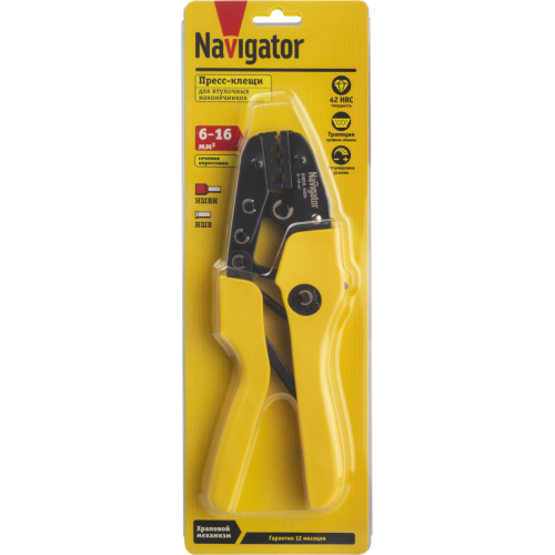 Пресс-клещи 80 380 NHT-Pkv01-M-16 для втулочных 16кв.мм Navigator 80380