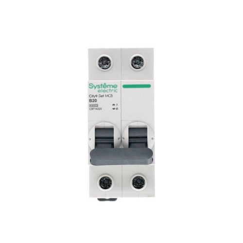 Выключатель автоматический модульный 2п B 20А 4.5кА City9 Set 230В SE C9F14220