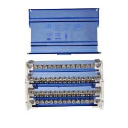 Шина на DIN-рейку в корпусе (кросс-модуль) ШНК 4х15 3L+PEN IEK YND10-4-15-125