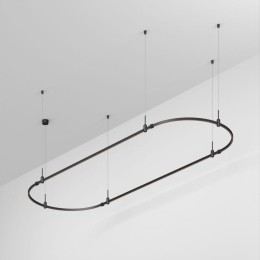 Трек ART-APRIORI-OVAL-HANG-3000х1000 BK IP20 метал. Arlight 048506