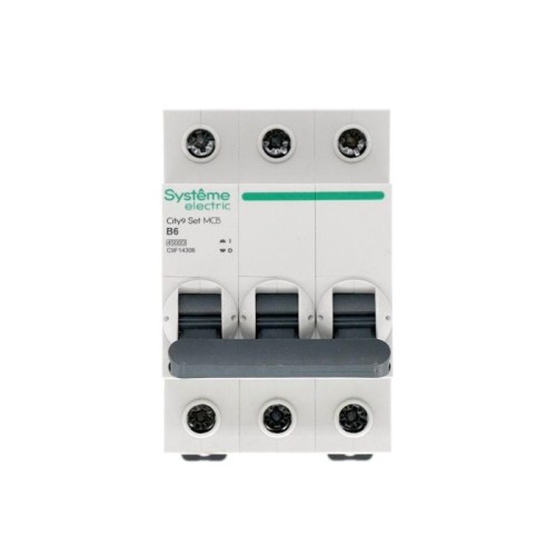 Выключатель автоматический модульный 3п B 6А 4.5кА City9 Set 400В SE C9F14306