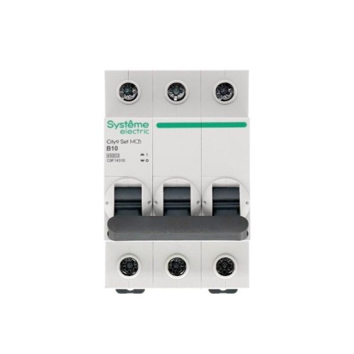 Выключатель автоматический модульный 3п B 10А 4.5кА City9 Set 400В SE C9F14310