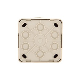 Розетка 1-м ОП Viola с заземл. с крышкой крем. LEZARD 751-0300-123