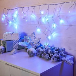 Гирлянда светодиодная "Айсикл" (бахрома) 1.8х0.5м 48LED син. 4.1Вт 230В IP20 провод прозр. Neon-Nigh