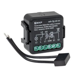 Реле умное в подрозетник 2-канальное Zigbee Connect Select без нейтрали EKF ssh-2g-zb-nn