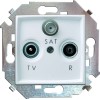Розетка телевизионная одиночная TV/R/SAT 1-м СП Simon 15 винтов. зажим механизм сл. кость Simon 1591