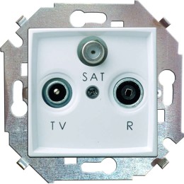 Розетка телевизионная одиночная TV/R/SAT 1-м СП Simon 15 винтов. зажим механизм сл. кость Simon 1591