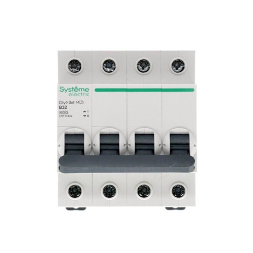 Выключатель автоматический модульный 4п B 32А 4.5кА City9 Set 400В SE C9F14432