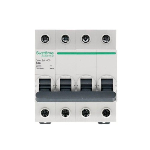 Выключатель автоматический модульный 4п B 40А 4.5кА City9 Set 400В SE C9F14440