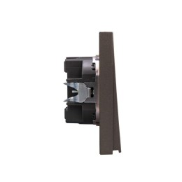 Выключатель 1-кл. СП STRONG MIELE 10А графит Kranz KR-78-0705-6