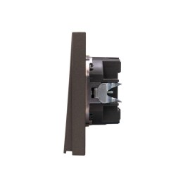 Выключатель 1-кл. СП STRONG MIELE 10А графит Kranz KR-78-0705-6