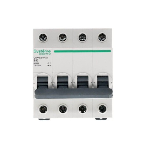 Выключатель автоматический модульный 4п B 50А 4.5кА City9 Set 400В SE C9F14450