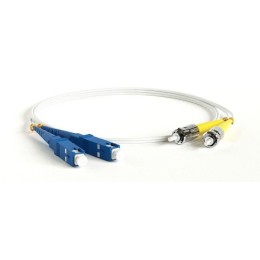 Патч-корд FC-D2-9A1-SC/UR-ST/UR-H-1M-LSZH-WH волоконно-оптический (шнур) SM 9/125 (G657) ST/UPC-SC/U