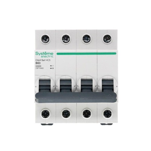 Выключатель автоматический модульный 4п B 63А 4.5кА City9 Set 400В SE C9F14463