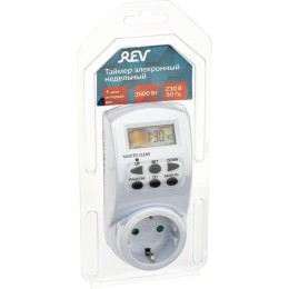Таймер недельный электронный с заземл. 1.8кВт бел. REV 66989 6