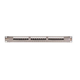 Патч-панель 19дюйм 1U 24 порта кат.6 (класс E) 250МГц RJ45/8P8C 110/KRONE T568A/B полный экран с орг