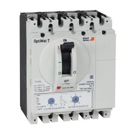 Выключатель автоматический с блоком защиты от токов утечки OptiMat T125S-RCA TM 80A 4P КЭАЗ 357087