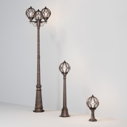 Светильник Via 3х60Вт E27 IP44 садово-парковый Maytoni O023FL-03G