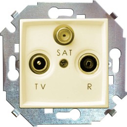 Розетка телевизионная одиночная TV/R/SAT 1-м СП Simon 15 винтов. зажим механизм бел. Simon 1591466-0