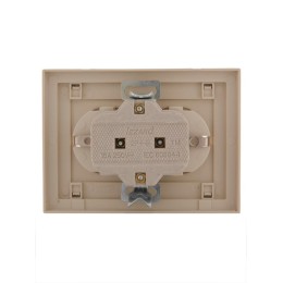 Розетка 2-м СП Rain с заземл. керамика крем. LEZARD 703-0303-127